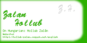 zalan hollub business card